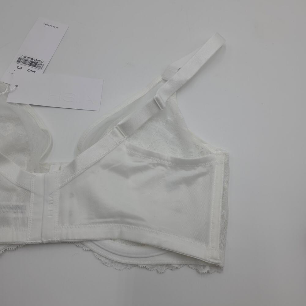 HSIA Bundle of Two Blossom Unlined Underwire Lace Bra Black White Size 34DDD - Picture 8 of 9